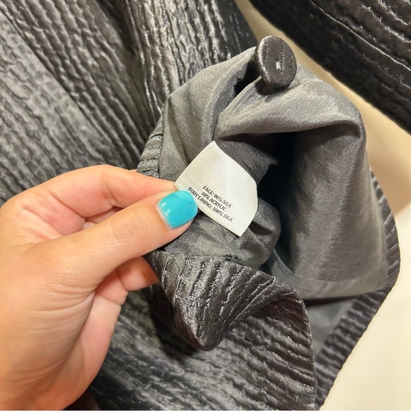 Eileen Fisher Gray Textured Career Blazer Outer Wear Jacket - Picture 3 of 6